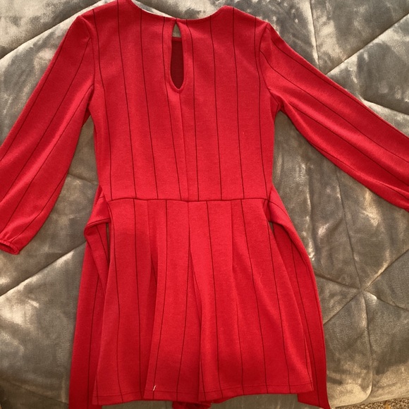 Bershka Red Stripped Romper - Picture 8 of 8